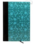 A5 notitieboek 'ornament blauwe bloemen'
